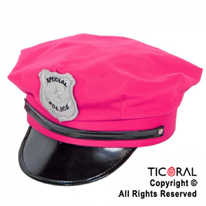 SOMBRERO POLICIA FUCSIA X 1